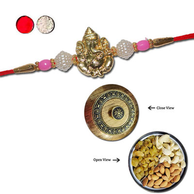 "Rakhi - FR- 8340 A (Single Rakhi),  Magna Junior Dry Fruit Box - Code DFB1000 - Click here to View more details about this Product